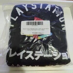 Ripple Junction Sony PlayStation Adult Unisex Logo w Sleeve Hits Hoodie LG - New